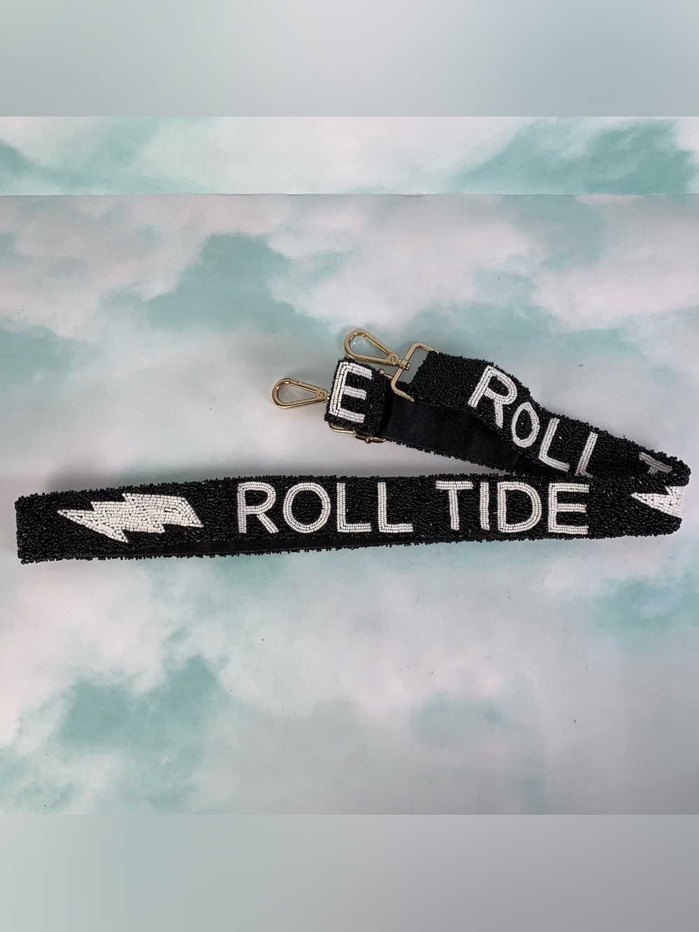 Alabama Roll Tide Beaded Purse Strap, Adjustable, Football Team Spirit strap Bag